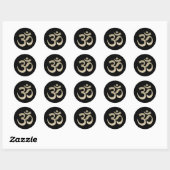 Rond Sticker SYMBOLE parties scintillant Om (Feuille)