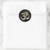 Rond Sticker SYMBOLE parties scintillant Om (Sac)
