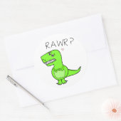 Rond Sticker T-Rex (Enveloppe)