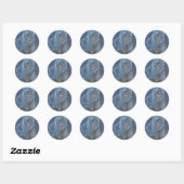 Rond Sticker tactile de la sirène (Feuille)