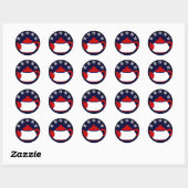 Rond Sticker Tea Party (Feuille)