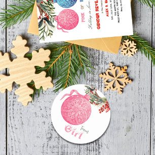 Rond Sticker Team Girl Winter Genre Revela Party
