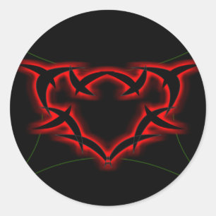 Rond Sticker Techno Heart
