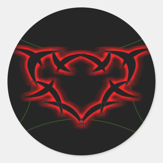 Rond Sticker Techno Heart (Devant)