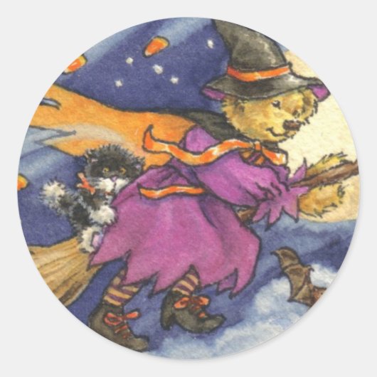 Rond Sticker Teddy Witch (Devant)