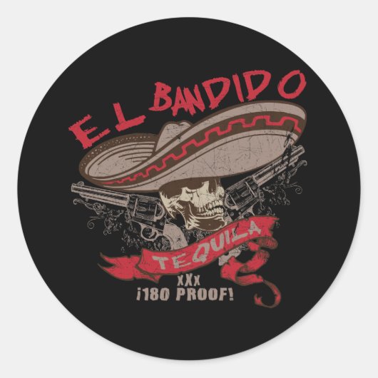 Rond Sticker Tequila El Bandido (Devant)