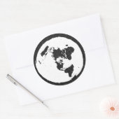 Rond Sticker Terre Plate (Enveloppe)