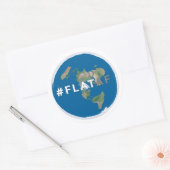 Rond Sticker Terre Plate | #flataf (Enveloppe)