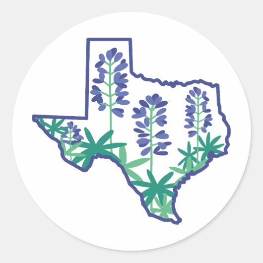 Rond Sticker Texas, Texas State Sticker, Texas (Devant)