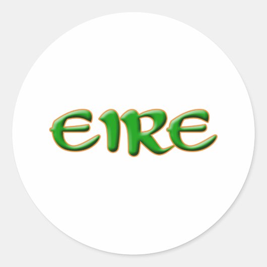Rond Sticker texte Eire Eltic (Devant)