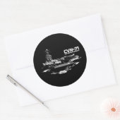 Rond Sticker Theodore Roosevelt (Enveloppe)