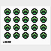 Rond Sticker Thunderbird vert (Feuille)