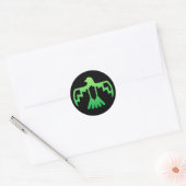 Rond Sticker Thunderbird vert (Enveloppe)