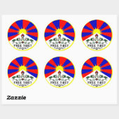 Rond Sticker Tibet libre (Feuille)