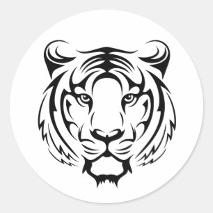 Rond Sticker Tiger