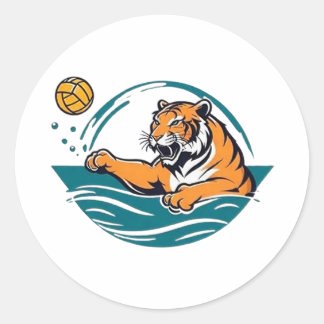 Rond Sticker Tiger