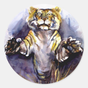 Rond Sticker Tiger