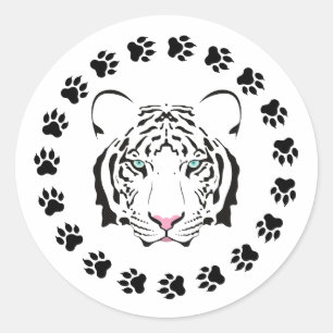 Rond Sticker Tiger