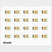 Rond Sticker toujours BEE TYPE (Feuille)