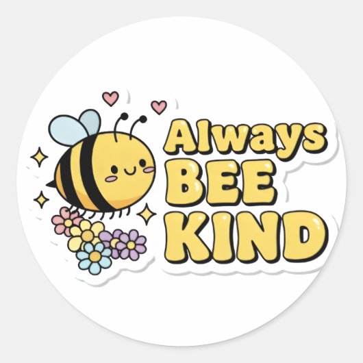 Rond Sticker toujours BEE TYPE (Devant)