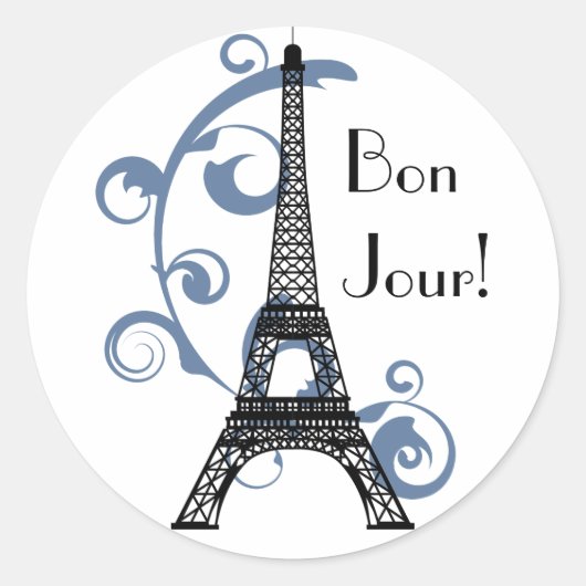 Rond Sticker Tour Eiffel (Devant)
