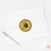 Rond Sticker tournesol (Enveloppe)