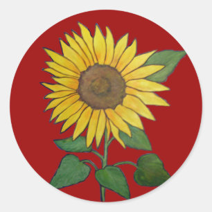 Rond Sticker tournesol