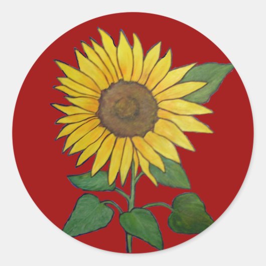 Rond Sticker tournesol (Devant)
