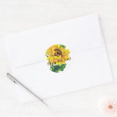 Rond Sticker tournesol (Enveloppe)