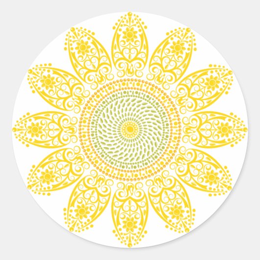 Rond Sticker tournesol (Devant)