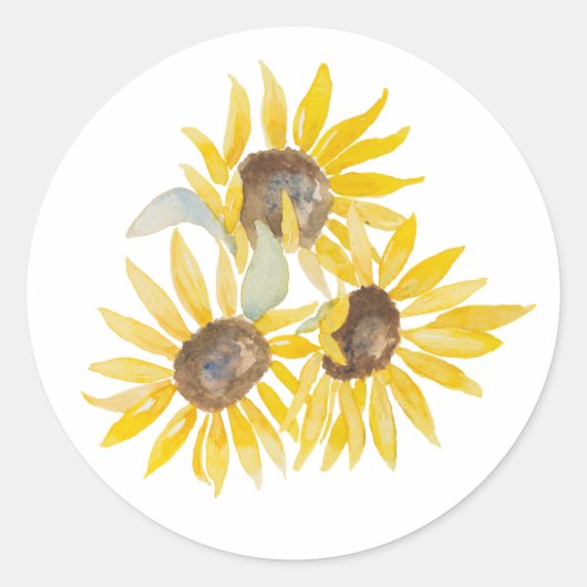 Rond Sticker Tournesol Cercle (Devant)