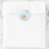 Rond Sticker tournesol et papillon (Sac)