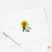 Rond Sticker Tournesol rond, Glossy (Enveloppe)