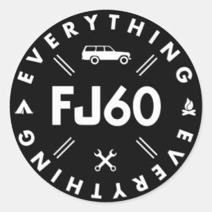 Rond Sticker tout FJ60 - Noir
