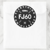 Rond Sticker tout FJ60 - Noir (Sac)