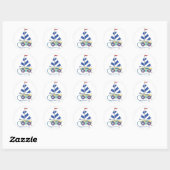 Rond Sticker Toy Sailboat (Feuille)