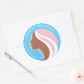 Rond Sticker Trans Woman 3" (#A) de 6 feuilles (Enveloppe)