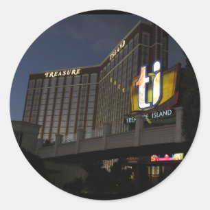 Rond sticker Treasure Island Las Vegas