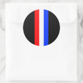 Rond Sticker Tri-Bar Rouge Blanc Bleu (Sac)