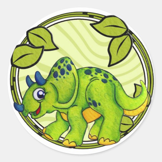 Rond Sticker Triceratops (Devant)