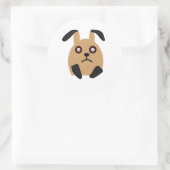 Rond Sticker Triste Visage Bunny Pleurant (Sac)