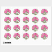 Rond Sticker Tulip Rose (Feuille)