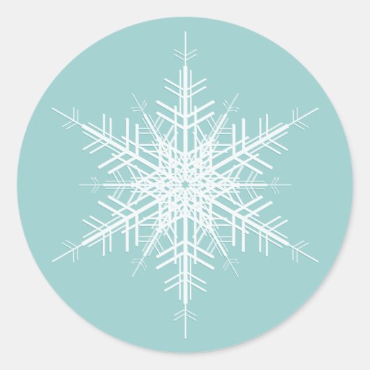 Rond Sticker Turquoise Neige (Devant)