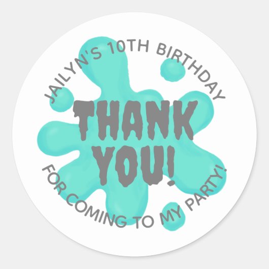 Rond Sticker turquoise pour la partie mince (Devant)