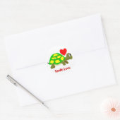 Rond Sticker Turtle Love (Enveloppe)