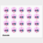 Rond Sticker Turtle Love (Feuille)