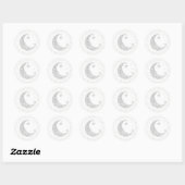 Rond Sticker Twinkle Little Star Silver Moon (Feuille)
