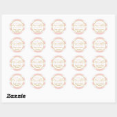 Rond Sticker Twinkle rose et or pour anniversaire (Feuille)