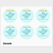 Rond Sticker Twitter Personnaliser (Feuille)