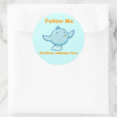 Rond Sticker Twitter Personnaliser (Sac)